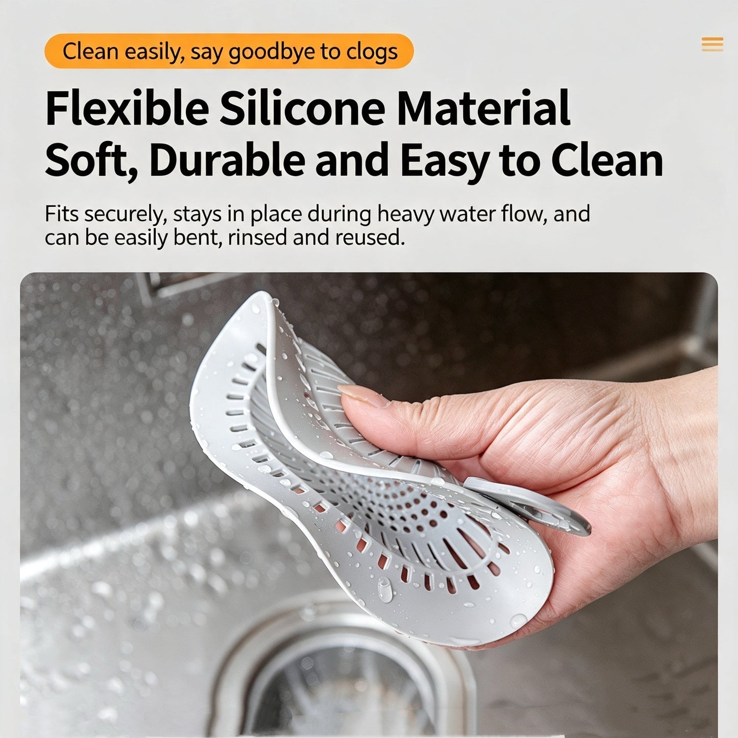 Silicone Drain Hair Catcher / Drain Outlet Strainer