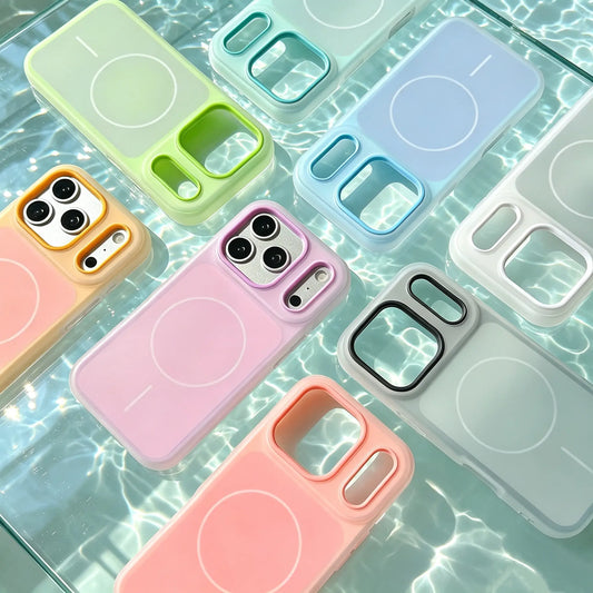 📱Candy-colored magnetic two-in-one phone case for iPhone 17 Pro Max Jelly Shell