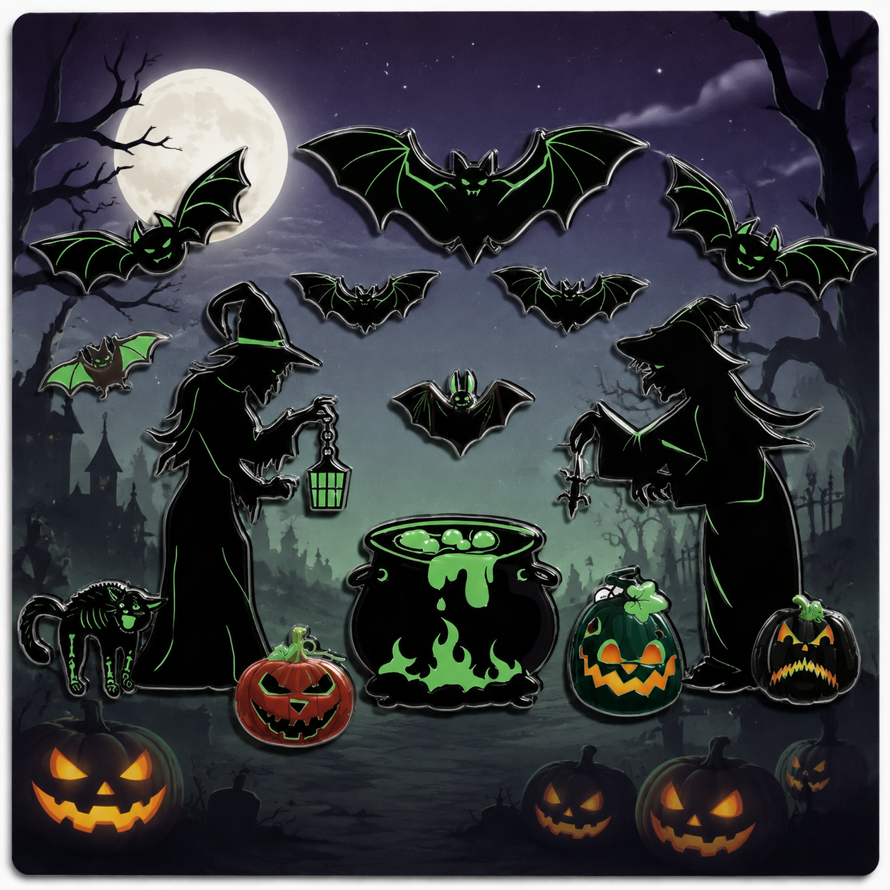 🦇Halloween car trunk magnetic decorations