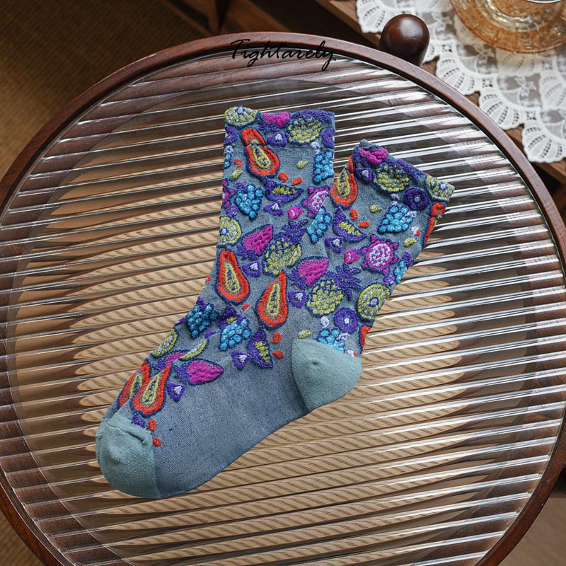 Vintage Embroidered Floral Women Socks(🎁Hot Sale)-H*