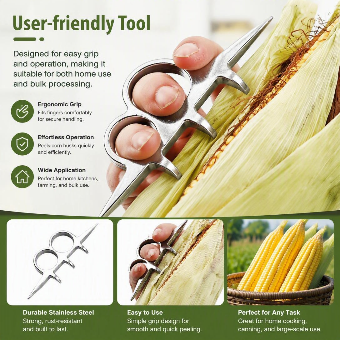 Manual Corn Peeler Tool, Effortlessly Remove Corn Husks