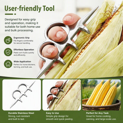 Manual Corn Peeler Tool, Effortlessly Remove Corn Husks