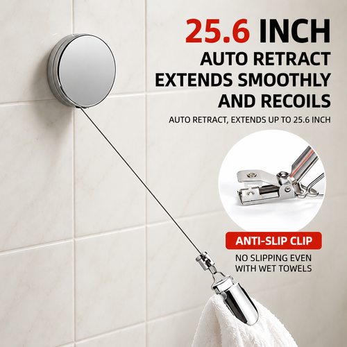 🛡️2-pack of retractable stainless steel towel clips