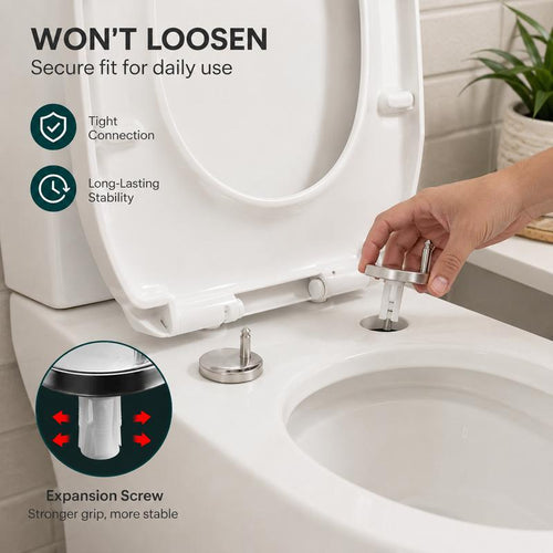 🔩 2-Pack Toilet Seat Expansion Bolts – Stainless Steel Replacement Fasteners