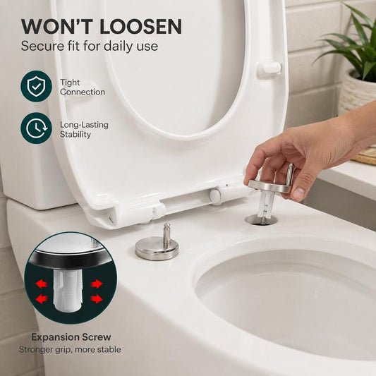 🔩 2-Pack Toilet Seat Expansion Bolts – Stainless Steel Replacement Fasteners