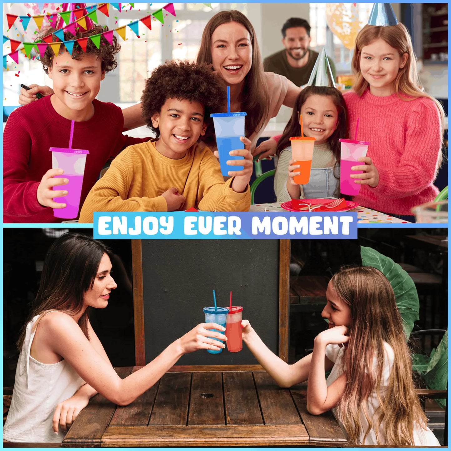 ❄️Summer temperature-regulating large-capacity color-changing cup when cooled