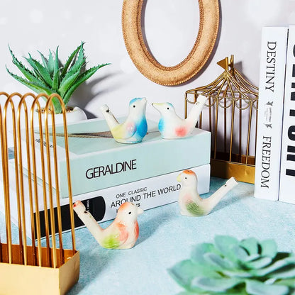 🐦 Ceramic Water Bird Whistles, Colorful Porcelain Toys