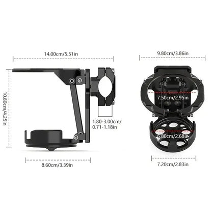 Bike Water Rotating Bottle Cage Mount Adjustable Folding Design