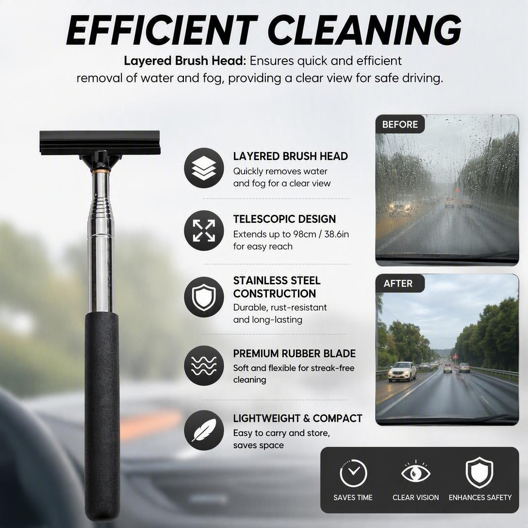 Retractable Car Rearview Mirror Wiper