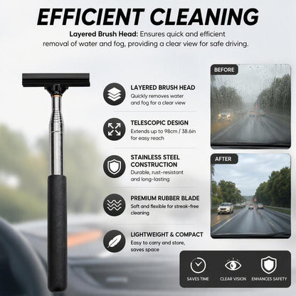 Retractable Car Rearview Mirror Wiper
