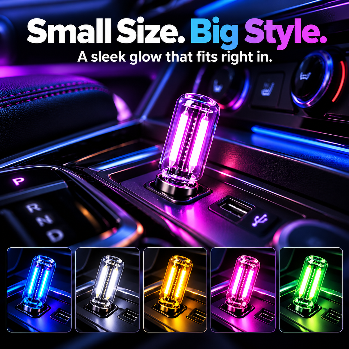 💡Dimmable Car USB Night Light – Touch-Controlled LED Filament Light