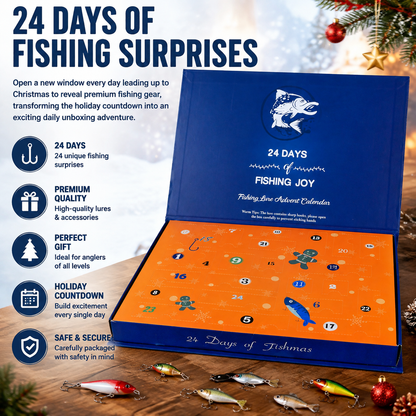 🎣2026 Fishing-Themed Christmas Advent Calendar - 24-Day Countdown
