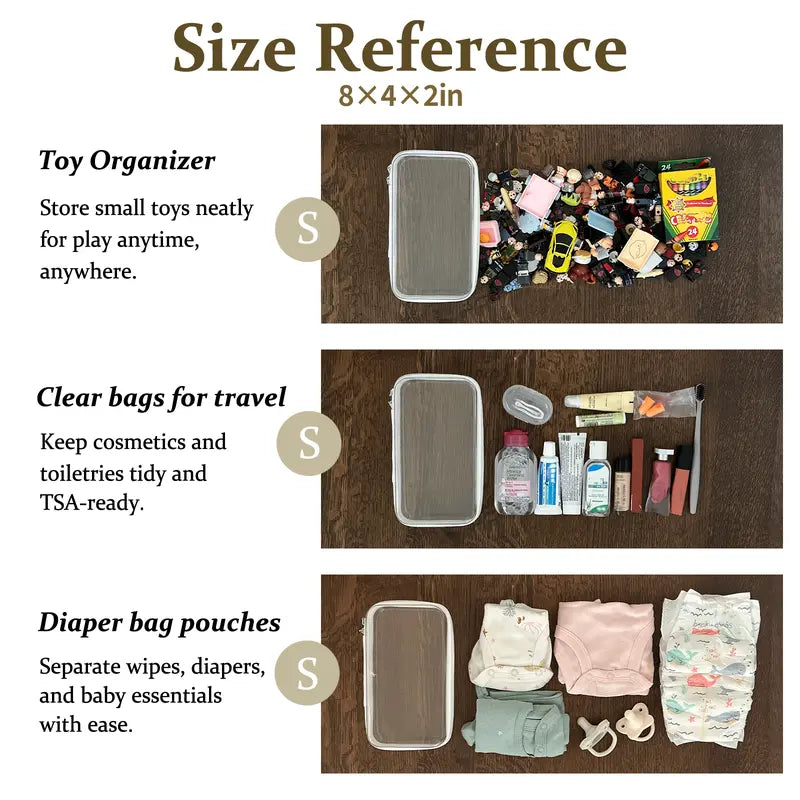 📦 High Transparency Organizer Storage Box Clear Hard Zipper Case