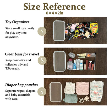 📦 High Transparency Organizer Storage Box Clear Hard Zipper Case