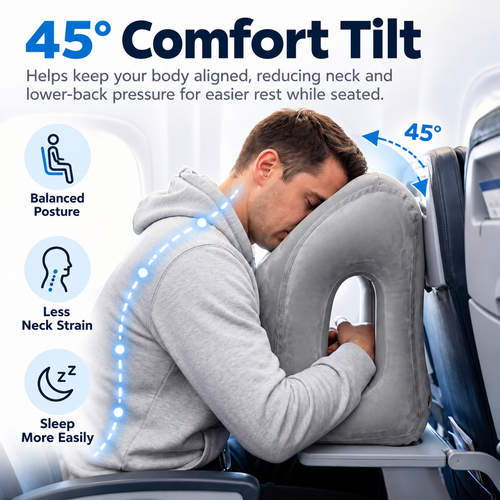 ✨New Inflatable Travel Neck Pillow—Suitable for planes, cars, buses, trains, and office naps