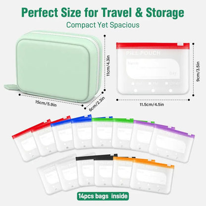💊Portable Silicone Travel Storage Pouch Set – Food-Grade, Waterproof Pill Pouches