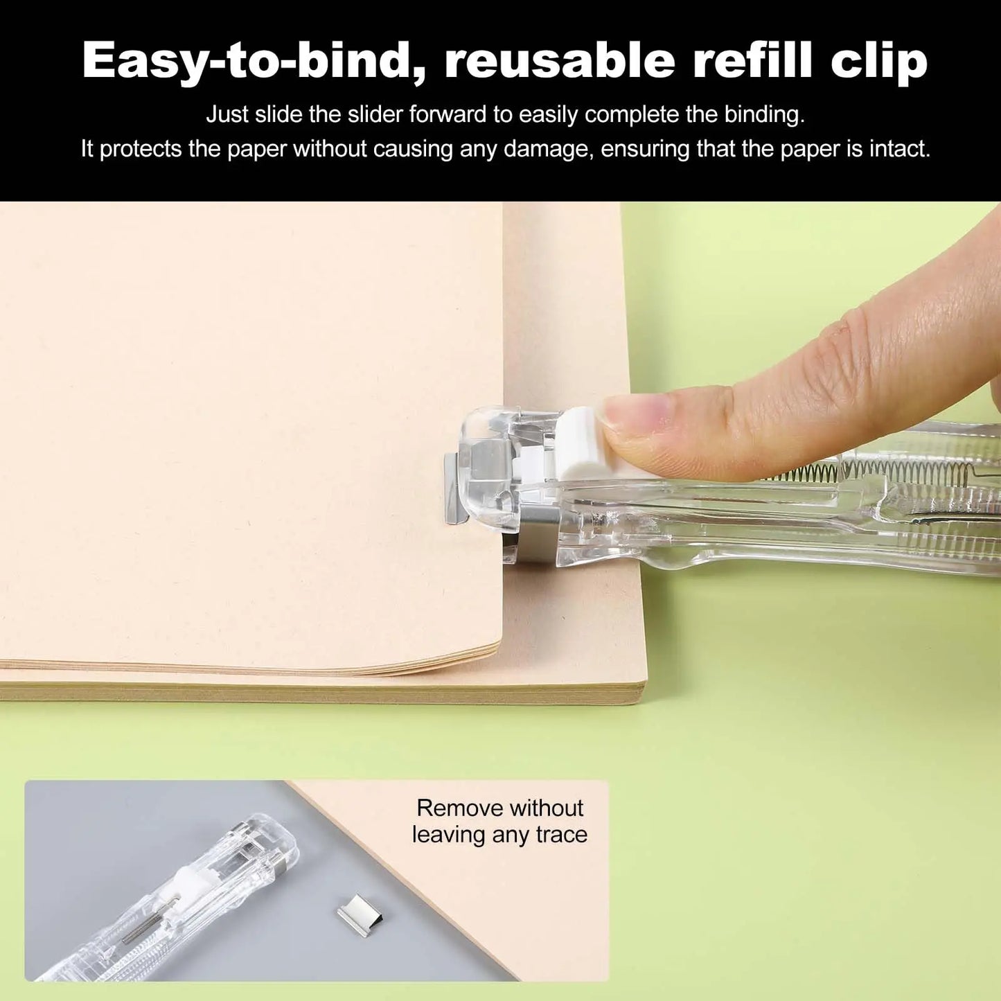 📄 Portable Binder Clip Stapler