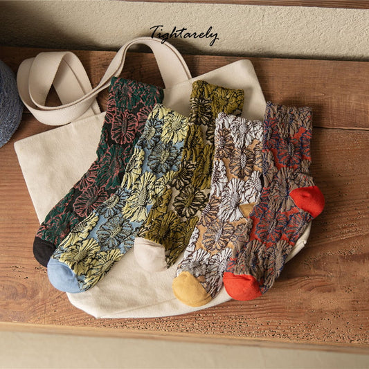 Vintage Embroidered Floral Women Socks(🎁New Year Sale)-N**