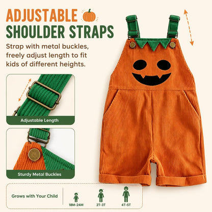 🎃👖Halloween overalls for toddler boys