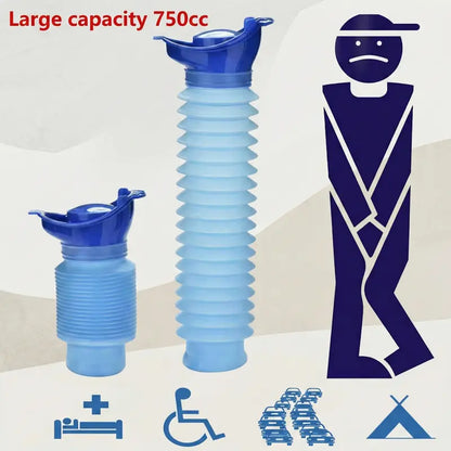 🚗💧Retractable Emergency Urinal Bottle - Flexible Plastic Unisex Camping Toilet