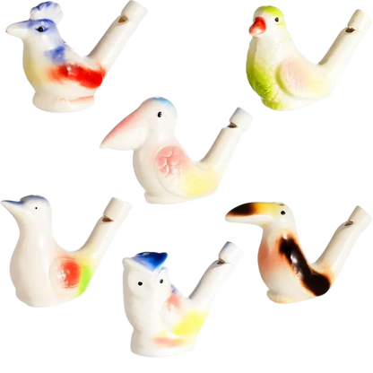 🐦 Ceramic Water Bird Whistles, Colorful Porcelain Toys