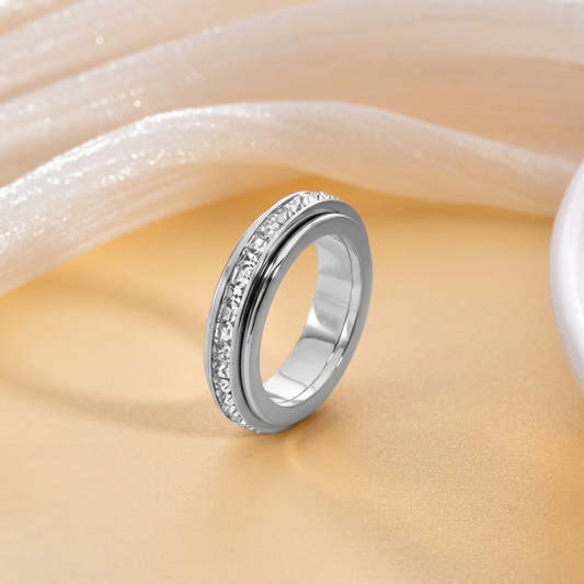 ✨Unisex titanium steel finger spinner stress relief ring