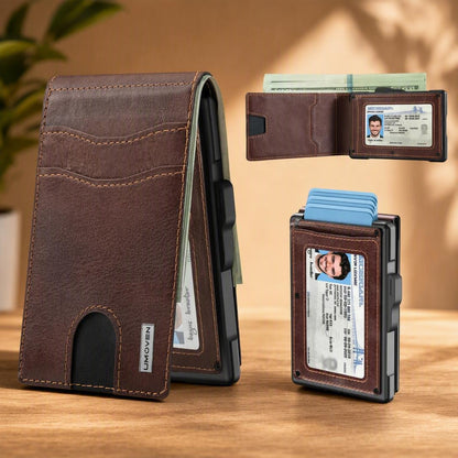 Wallet for Men - Pop Up Case Wallet with RFID Blocking