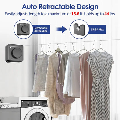 🧺✨ Wall-Mounted Adjustable Retractable Laundry Drying Rack