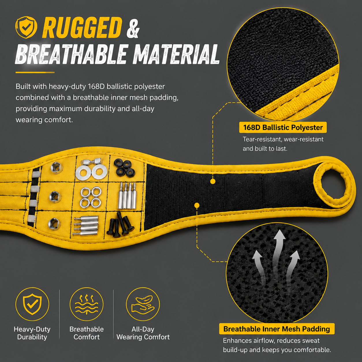 🧲Heavy-Duty Thumb-Loop Magnetic Wristband