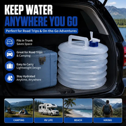 Portable, Leak-Proof, Foldable Water Storage Container