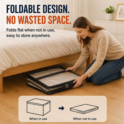🔥Hot Sale 49% off🌟📦 Large Heavy-Duty Thick Plastic Clear Storage Bag for Clothes, Moving & Storage