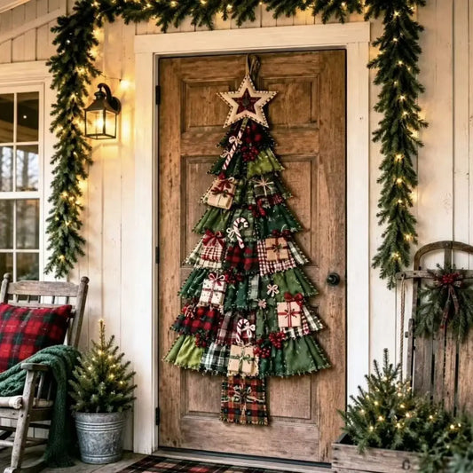 🧶🎄DIY Christmas Tree Door Hanging Set - Suitable for front doors, walls, porches, and home Christmas decorations