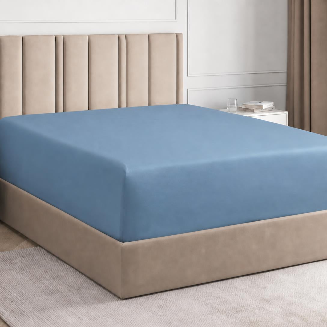 🛏️100% Egyptian cotton fitted sheet (fits 12-inch mattresses)