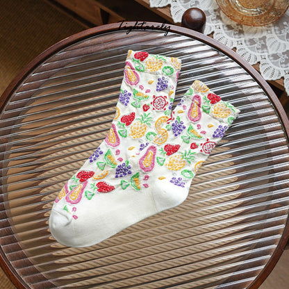 Vintage Embroidered Floral Women Socks(🎁Hot Sale)-H*