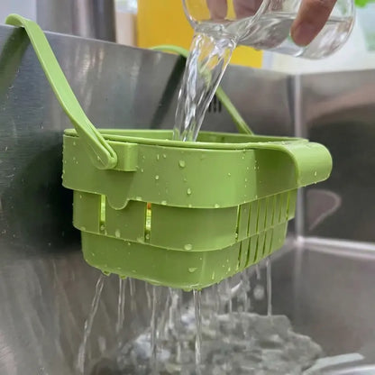 💧 Foldable Hanging Kitchen Sink Drain Basket, Stainless Steel Kitchen Accessories
