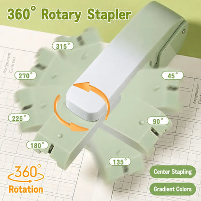 Rotating Swing Arm Stapler, 360 Degree Long Reach Stapler