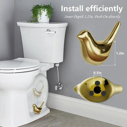 Decorative Toilet Bolt Caps – Aesthetic Ceramic Bird Covers for Ugly Bathroom Screws (2-Pack)