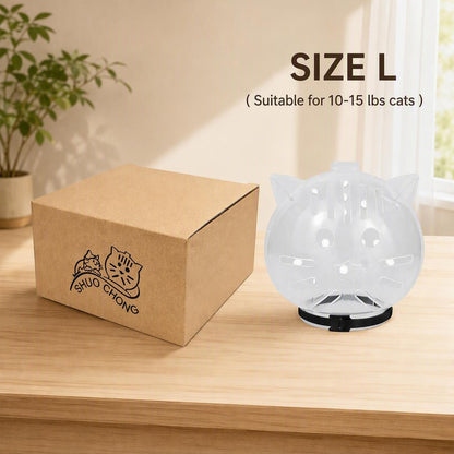 Translucent Cat Muzzle Bite Guard - Breathable Cap