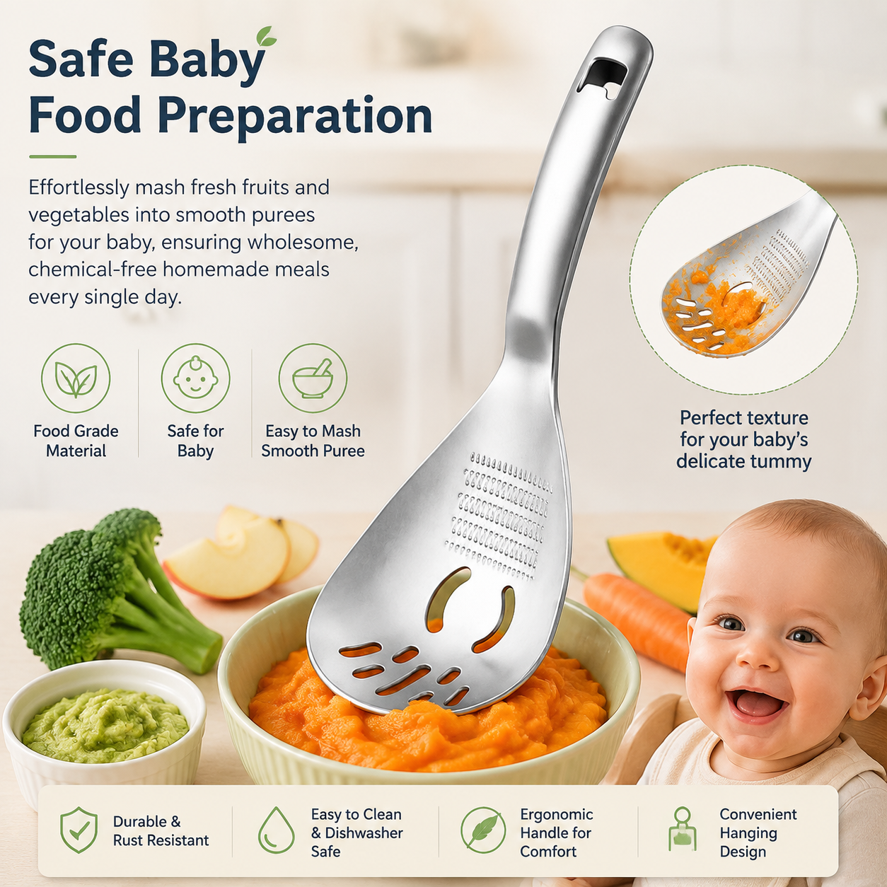 🥄5-in-1 Stainless Steel Multi-Function Grinding Spoon