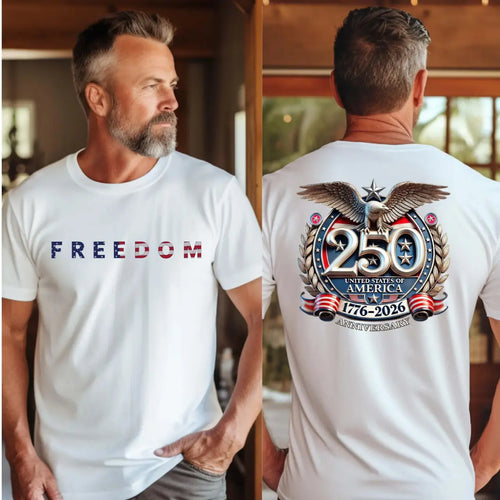 🎁Freedom 250th Anniversary Shirt-Casual summer crew-neck T-shirt