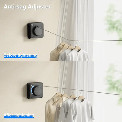 🧺✨ Wall-Mounted Adjustable Retractable Laundry Drying Rack