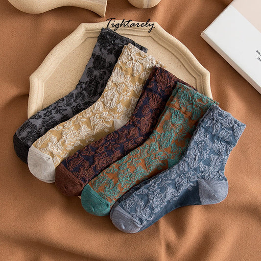 Vintage Embroidered Floral Women Socks(🎁New Year Sale)-L**