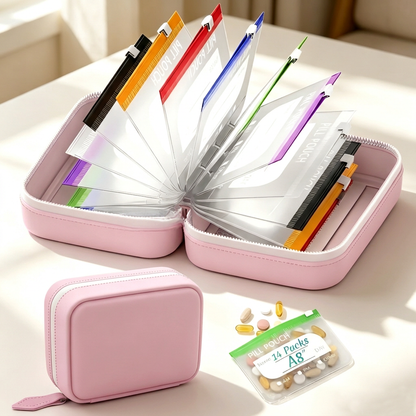 💊Portable Silicone Travel Storage Pouch Set – Food-Grade, Waterproof Pill Pouches