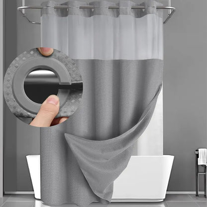 ✨Hookless Washable Waffle Weave Shower Curtain