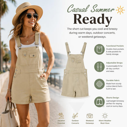 ✨Women's Adjustable Strap Denim Overalls Shorts