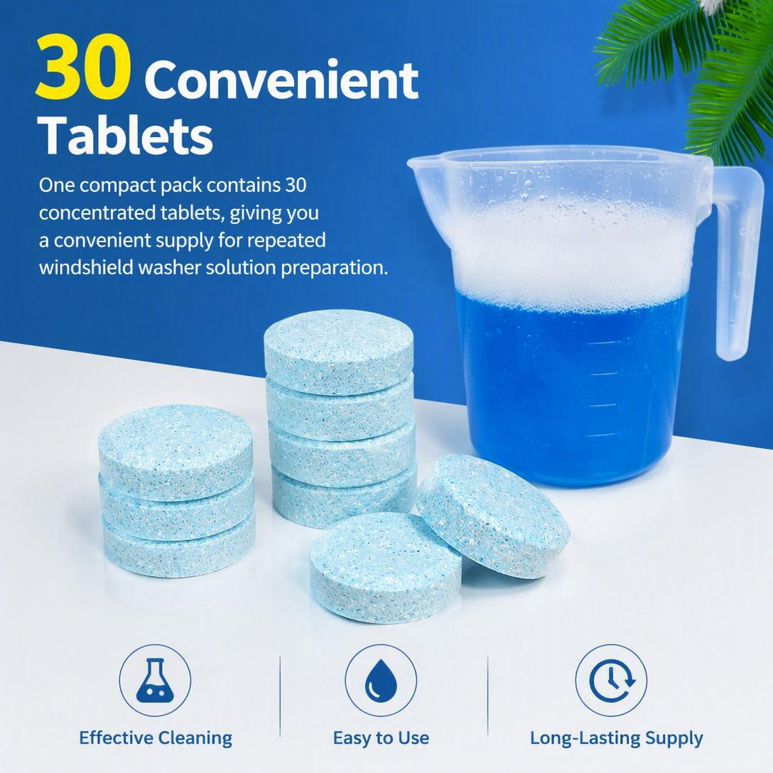 30 Pcs Car Windshield Washer Fluid concentrate Tablets