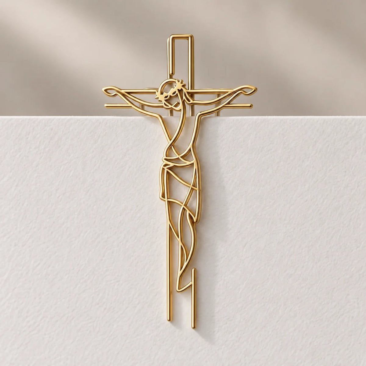 ✝Faith-Inspired Gold Paper Clips — Meaningful Christian Bookmarks 5 Pcs