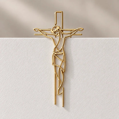 ✝Faith-Inspired Gold Paper Clips — Meaningful Christian Bookmarks 5 Pcs