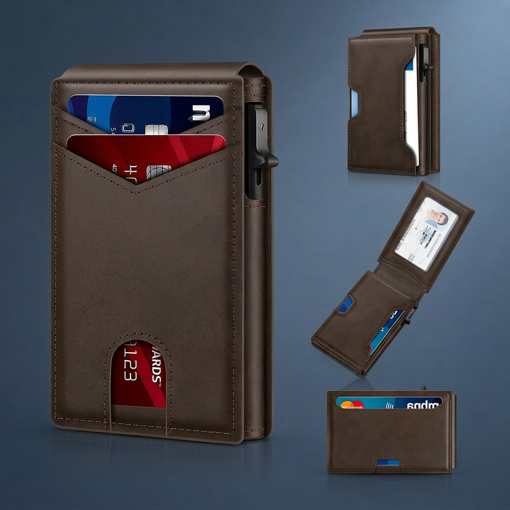🧳Men's wallet - Pop-up card holder, cash slot and credit card slot