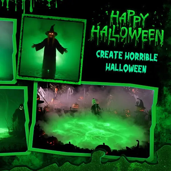🎃 Halloween Laser Swamp Projector – Spooky Fog & Haunted Yard Light 👻